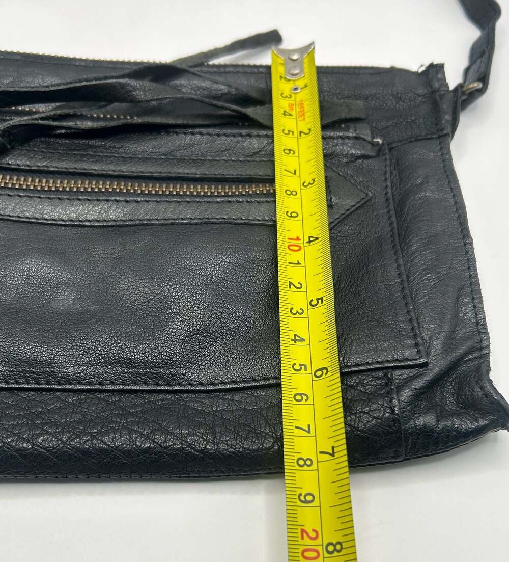 Day & Mood Black Leather Multi-Zip Crossbody Bag - Picture 9 of 9